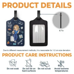 Travel More, Worry Less - Travel Personalized Custom Luggage Tag - Holiday Vacation Gift, Gift For Adventure Travel Lovers 8 Travel More, Worry Less - Travel Personalized Custom Luggage Tag - Holiday Vacation Gift, Gift For Adventure Travel Lovers -Pawfect House Store 66713c14c6d80