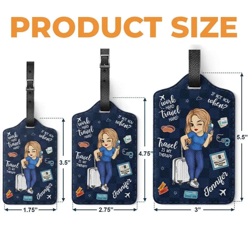 Travel More, Worry Less - Travel Personalized Custom Luggage Tag - Holiday Vacation Gift, Gift For Adventure Travel Lovers 5 Travel More, Worry Less - Travel Personalized Custom Luggage Tag - Holiday Vacation Gift, Gift For Adventure Travel Lovers - Image 5