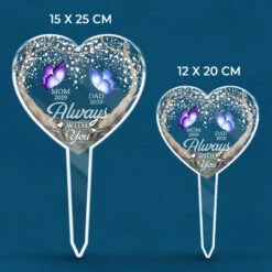 Your Light Will Always Shine In My Heart - Memorial Personalized Custom Stain Glass Style Acrylic Garden Stake - Sympathy Gift For Family Members -Pawfect House Store 667140e44c95f