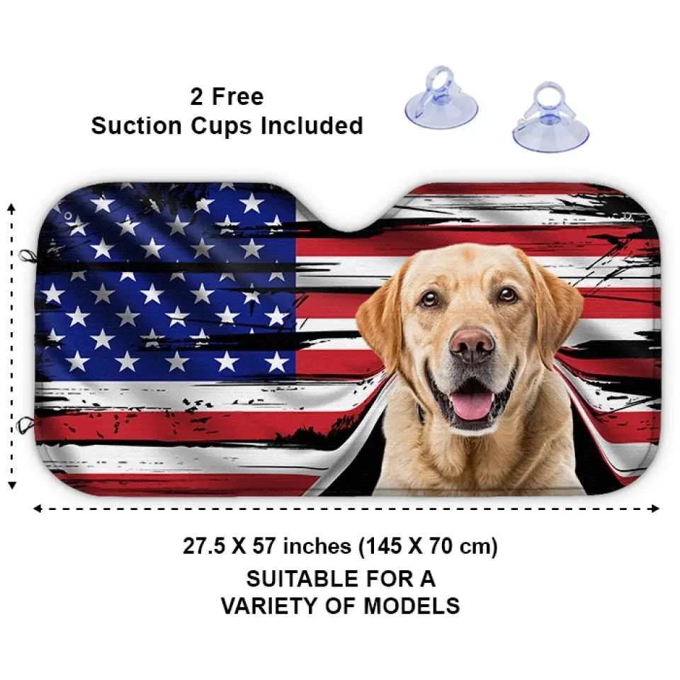 Custom Photo Happy Trip - Dog & Cat Personalized Custom Auto Windshield Sunshade, Car Window Protector - Gift For Pet Owners, Pet Lovers 3 Custom Photo Happy Trip - Dog & Cat Personalized Custom Auto Windshield Sunshade, Car Window Protector - Gift For Pet Owners, Pet Lovers - Image 3