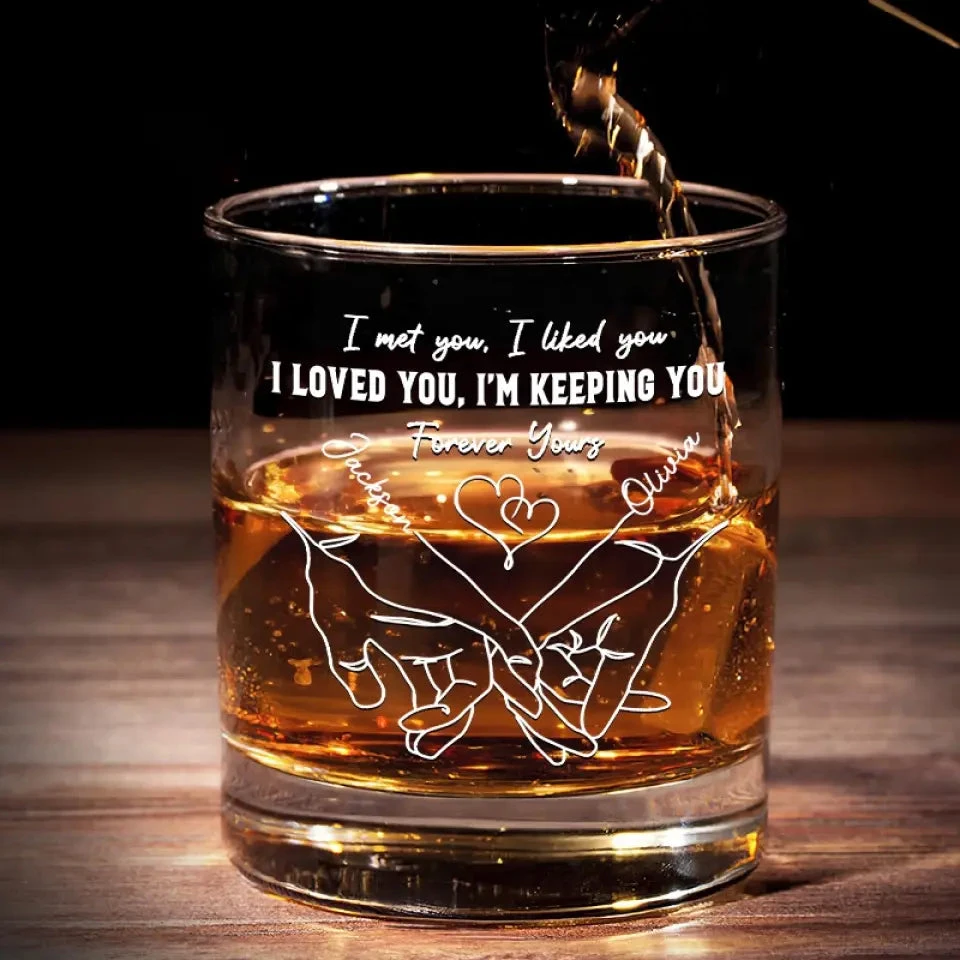 Love Is The Flower - Couple Personalized Custom Whiskey Glass - Gift For Husband Wife, Anniversary 1 Love Is The Flower - Couple Personalized Custom Whiskey Glass - Gift For Husband Wife, Anniversary