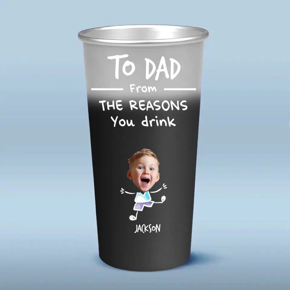 Custom Photo Our Child Might Be The Reason You Drink - Family Personalized Custom Aluminum Changing Color Cup - Father's Day, Gift For Dad, Grandpa 2 Custom Photo Our Child Might Be The Reason You Drink - Family Personalized Custom Aluminum Changing Color Cup - Father's Day, Gift For Dad, Grandpa - Image 2