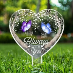 Your Light Will Always Shine In My Heart - Memorial Personalized Custom Stain Glass Style Acrylic Garden Stake - Sympathy Gift For Family Members -Pawfect House Store 667285b79fb98