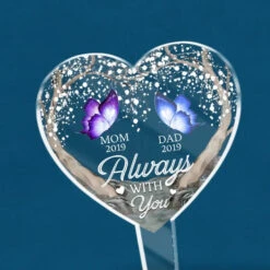 Your Light Will Always Shine In My Heart - Memorial Personalized Custom Stain Glass Style Acrylic Garden Stake - Sympathy Gift For Family Members -Pawfect House Store 667285b8c4c73