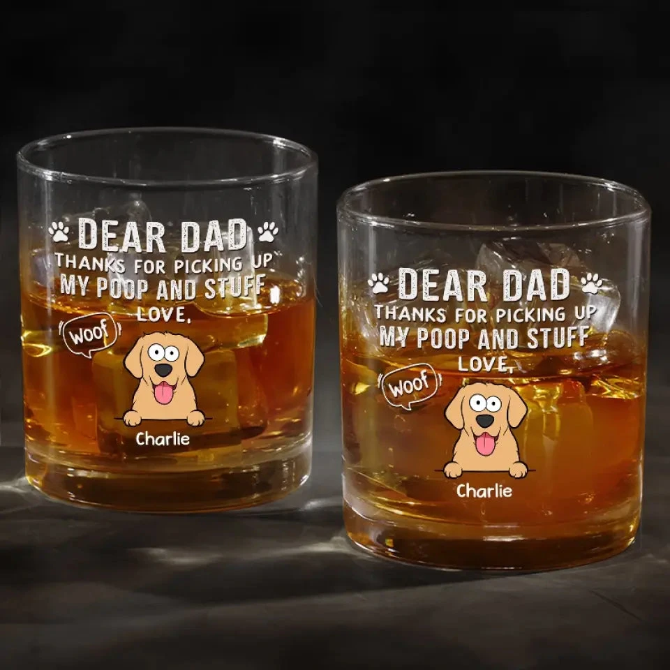 Thanks For Picking Up My Poop - Dog Personalized Custom Whiskey Glass - Gift For Pet Owners, Pet Lovers 4 Thanks For Picking Up My Poop - Dog Personalized Custom Whiskey Glass - Gift For Pet Owners, Pet Lovers - Image 4