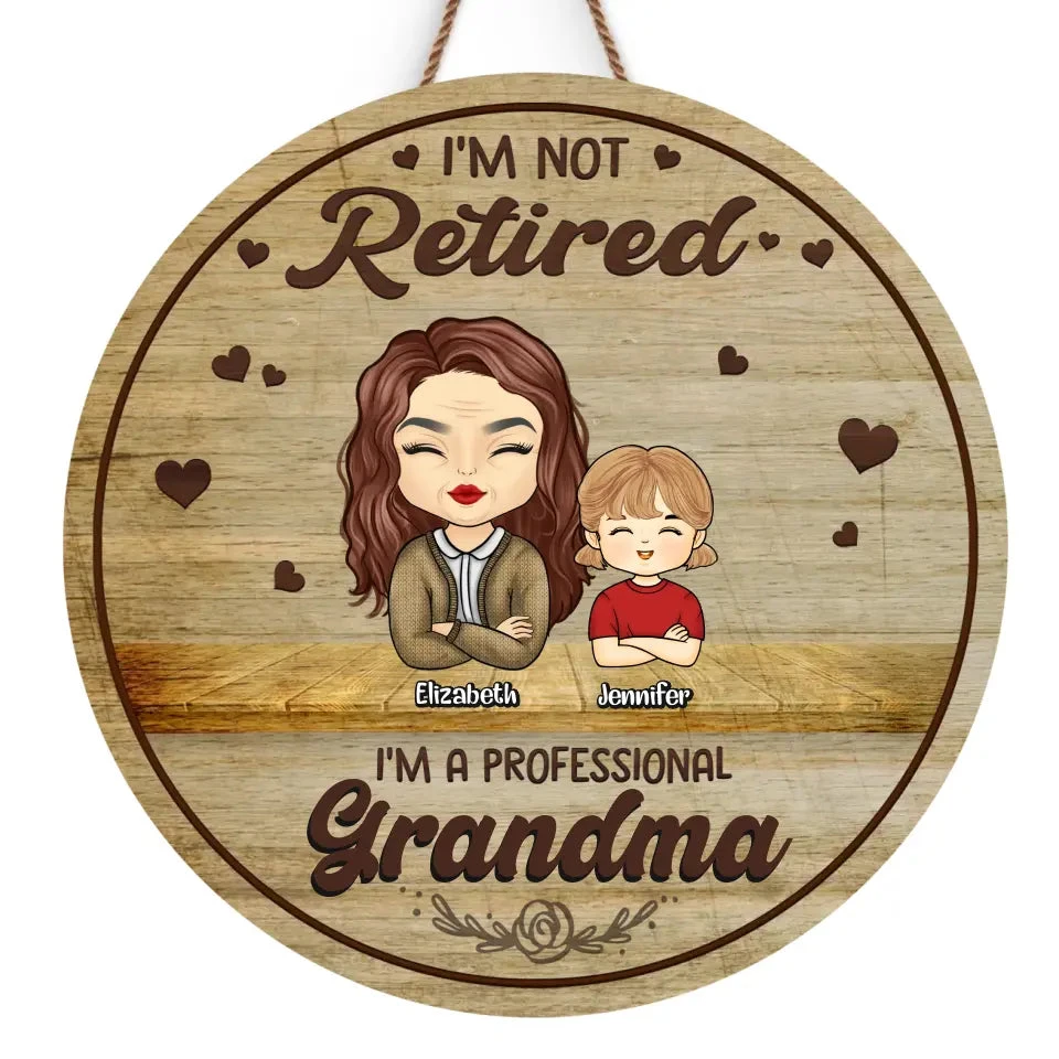 I'm A Professional Grandma - Family Personalized Custom Shaped Home Decor Wood Sign - House Warming Gift For Grandma 2 I'm A Professional Grandma - Family Personalized Custom Shaped Home Decor Wood Sign - House Warming Gift For Grandma - Image 2