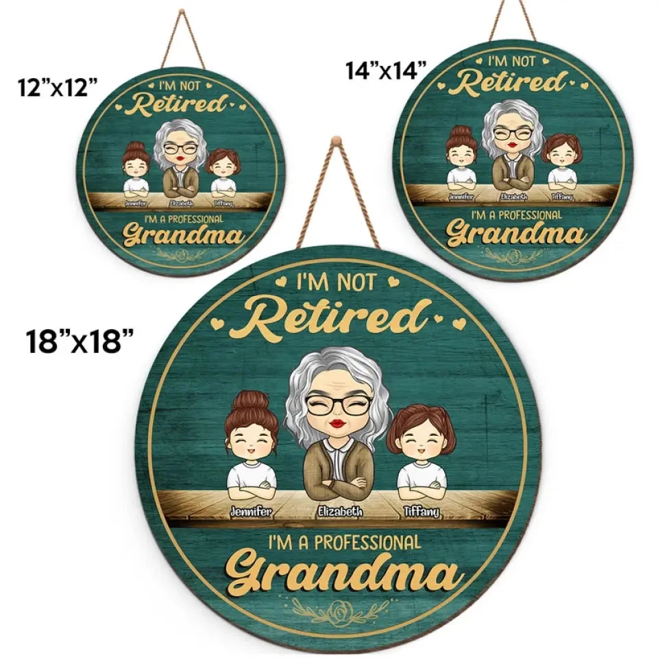 I'm A Professional Grandma - Family Personalized Custom Shaped Home Decor Wood Sign - House Warming Gift For Grandma 5 I'm A Professional Grandma - Family Personalized Custom Shaped Home Decor Wood Sign - House Warming Gift For Grandma - Image 5