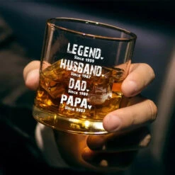 The Man, The Myth, The Whiskey Legend - Family Personalized Custom Whiskey Glass - Gift For Dad, Grandpa -Pawfect House Store 6673bf6774443