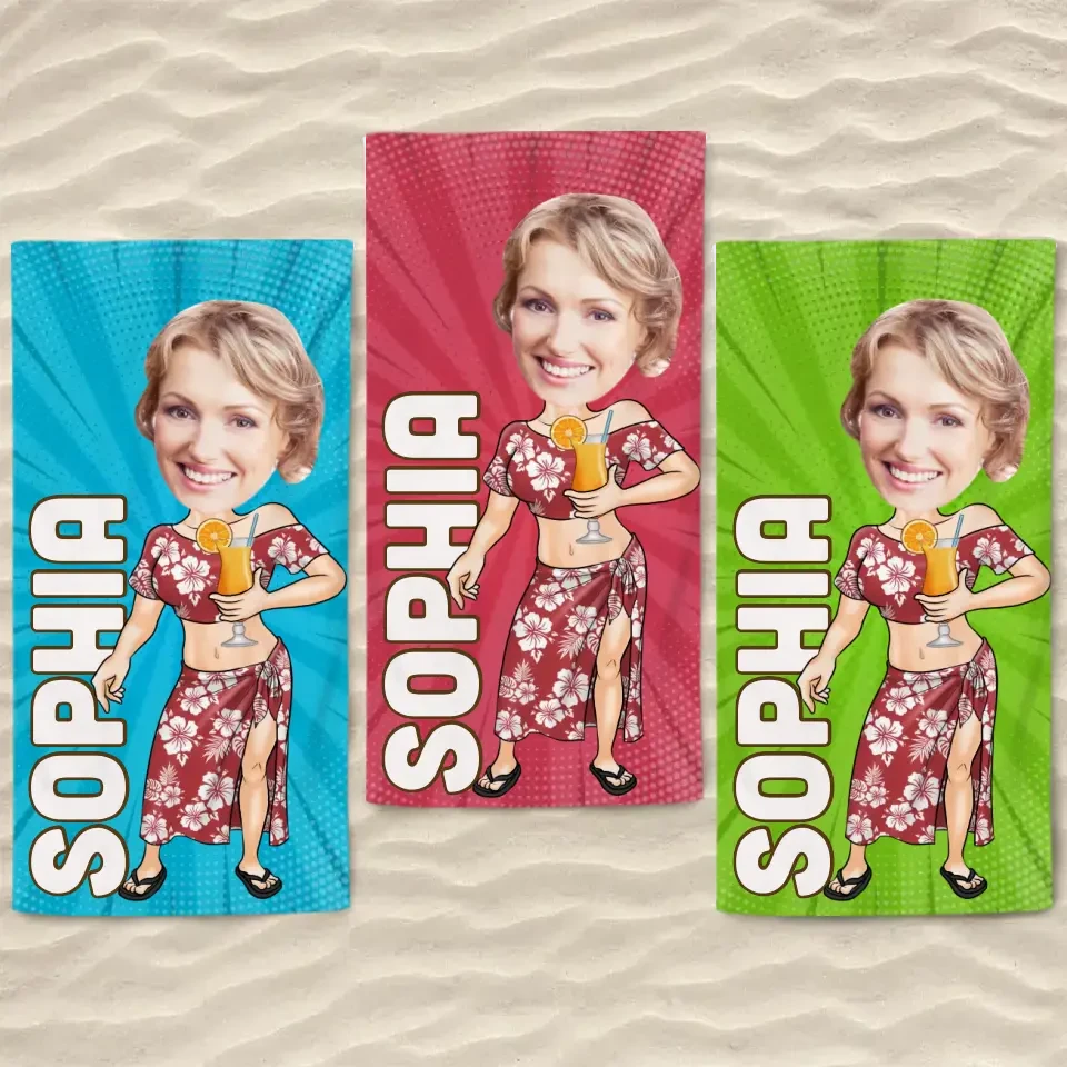 Custom Photo Saltwater Cures All Wounds - Family Personalized Custom Beach Towel - Summer Vacation Gift, Birthday Pool Party Gift For Family Members 6 Custom Photo Saltwater Cures All Wounds - Family Personalized Custom Beach Towel - Summer Vacation Gift, Birthday Pool Party Gift For Family Members - Image 6