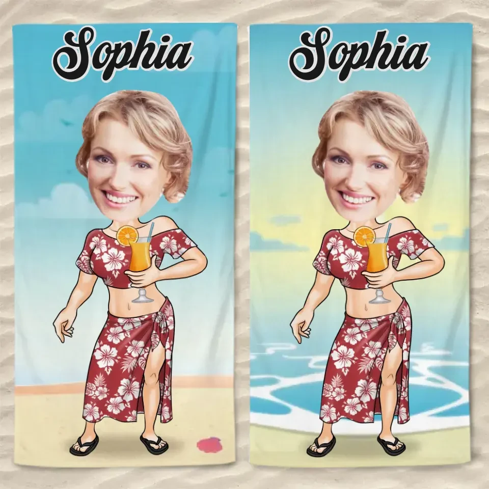 Custom Photo Wild, Barefoot, And Free - Family Personalized Custom Beach Towel - Summer Vacation Gift, Birthday Pool Party Gift For Husband Wife, Family Members 5 Custom Photo Wild, Barefoot, And Free - Family Personalized Custom Beach Towel - Summer Vacation Gift, Birthday Pool Party Gift For Husband Wife, Family Members - Image 5