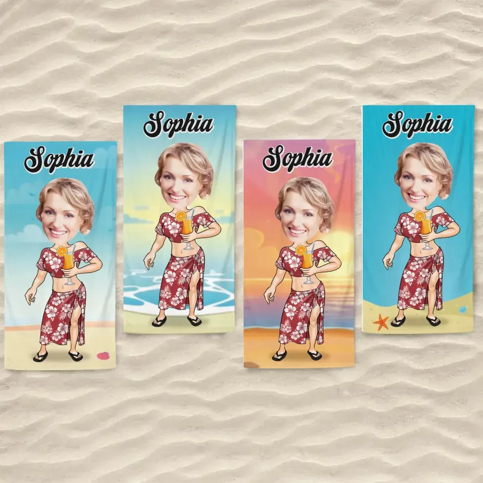 Custom Photo Wild, Barefoot, And Free - Family Personalized Custom Beach Towel - Summer Vacation Gift, Birthday Pool Party Gift For Husband Wife, Family Members 7 Custom Photo Wild, Barefoot, And Free - Family Personalized Custom Beach Towel - Summer Vacation Gift, Birthday Pool Party Gift For Husband Wife, Family Members - Image 7