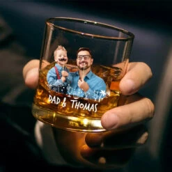 Custom Photo I Finally Have A Drinking Buddy - Family Personalized Custom Whiskey Glass - Gift For Dad, Grandpa -Pawfect House Store 6673e29b8ac5a