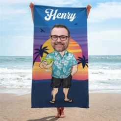Custom Photo Beach Daze Always - Family Personalized Custom Beach Towel - Summer Vacation Gift, Birthday Pool Party Gift For Husband Wife, Family Members -Pawfect House Store 6673ec9224c89
