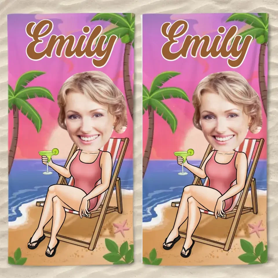 Custom Photo Summer Vibes - Family Personalized Custom Beach Towel - Summer Vacation Gift, Birthday Pool Party Gift For Family Members 5 Custom Photo Summer Vibes - Family Personalized Custom Beach Towel - Summer Vacation Gift, Birthday Pool Party Gift For Family Members - Image 5