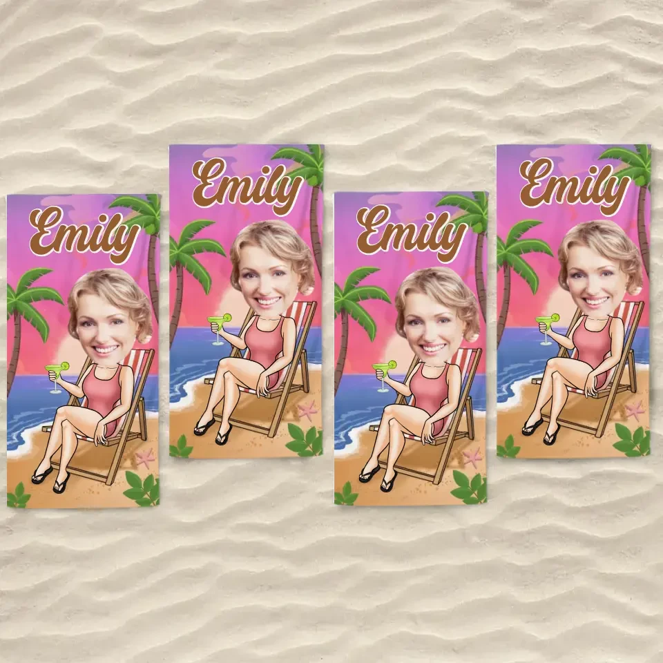 Custom Photo Summer Vibes - Family Personalized Custom Beach Towel - Summer Vacation Gift, Birthday Pool Party Gift For Family Members 7 Custom Photo Summer Vibes - Family Personalized Custom Beach Towel - Summer Vacation Gift, Birthday Pool Party Gift For Family Members - Image 7