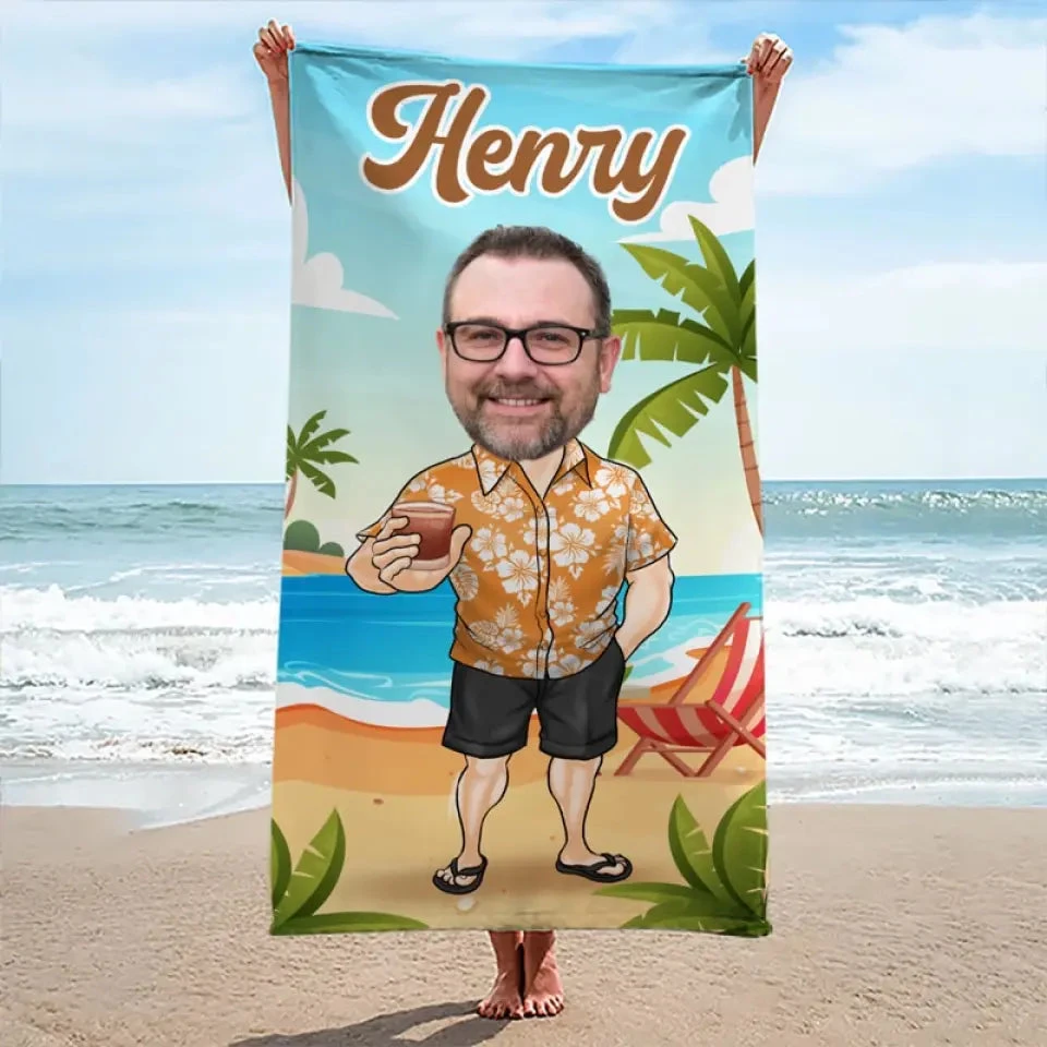 Custom Photo Vacay Vibes - Family Personalized Custom Beach Towel - Summer Vacation Gift, Birthday Pool Party Gift For Family Members 4 Custom Photo Vacay Vibes - Family Personalized Custom Beach Towel - Summer Vacation Gift, Birthday Pool Party Gift For Family Members - Image 4