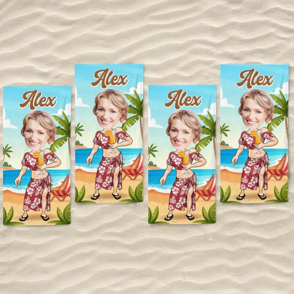 Custom Photo Vacay Vibes - Family Personalized Custom Beach Towel - Summer Vacation Gift, Birthday Pool Party Gift For Family Members 7 Custom Photo Vacay Vibes - Family Personalized Custom Beach Towel - Summer Vacation Gift, Birthday Pool Party Gift For Family Members - Image 7