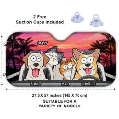 Pet Happy Journey In Sunset - Dog & Cat Personalized Custom Auto Windshield Sunshade, Car Window Protector - Gift For Pet Owners, Pet Lovers 6 Pet Happy Journey In Sunset - Dog & Cat Personalized Custom Auto Windshield Sunshade, Car Window Protector - Gift For Pet Owners, Pet Lovers -Pawfect House Store 6674eb016cc0c