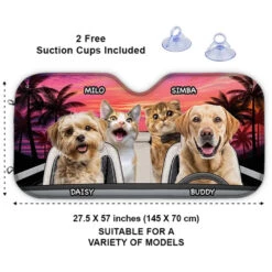 Custom Photo Pet Happy Journey In Sunset - Dog & Cat Personalized Custom Auto Windshield Sunshade, Car Window Protector - Gift For Pet Owners, Pet Lovers 7 Custom Photo Pet Happy Journey In Sunset - Dog & Cat Personalized Custom Auto Windshield Sunshade, Car Window Protector - Gift For Pet Owners, Pet Lovers -Pawfect House Store 6674f43f5ee42