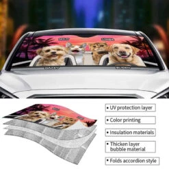 Custom Photo Pet Happy Journey In Sunset - Dog & Cat Personalized Custom Auto Windshield Sunshade, Car Window Protector - Gift For Pet Owners, Pet Lovers 8 Custom Photo Pet Happy Journey In Sunset - Dog & Cat Personalized Custom Auto Windshield Sunshade, Car Window Protector - Gift For Pet Owners, Pet Lovers -Pawfect House Store 6674f440436e3