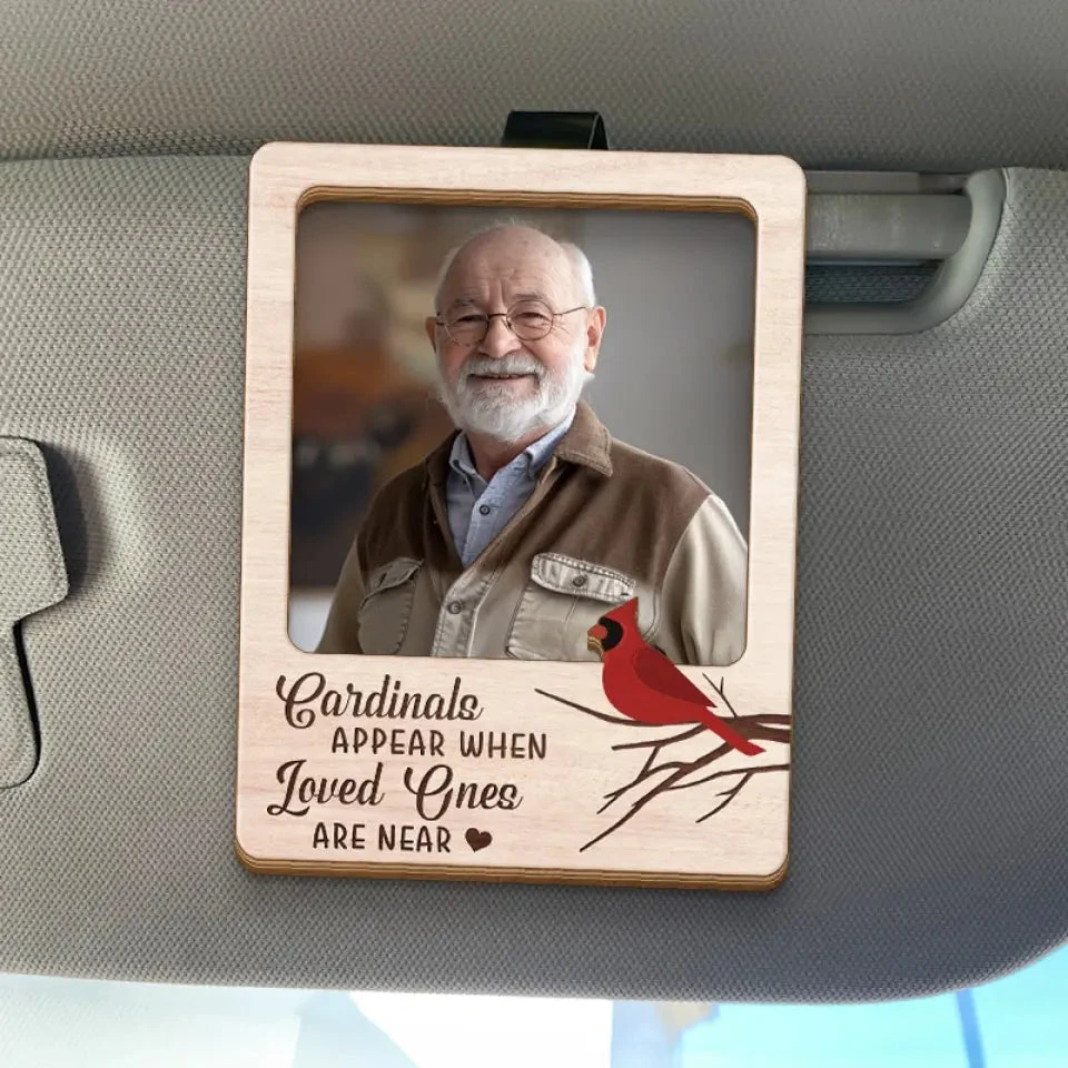 Custom Photo Butterfiles Appear When Loved Ones Are Near - Memorial Personalized Custom Car Visor Clip - Sympathy Gift For Family Members 1 Custom Photo Butterfiles Appear When Loved Ones Are Near - Memorial Personalized Custom Car Visor Clip - Sympathy Gift For Family Members