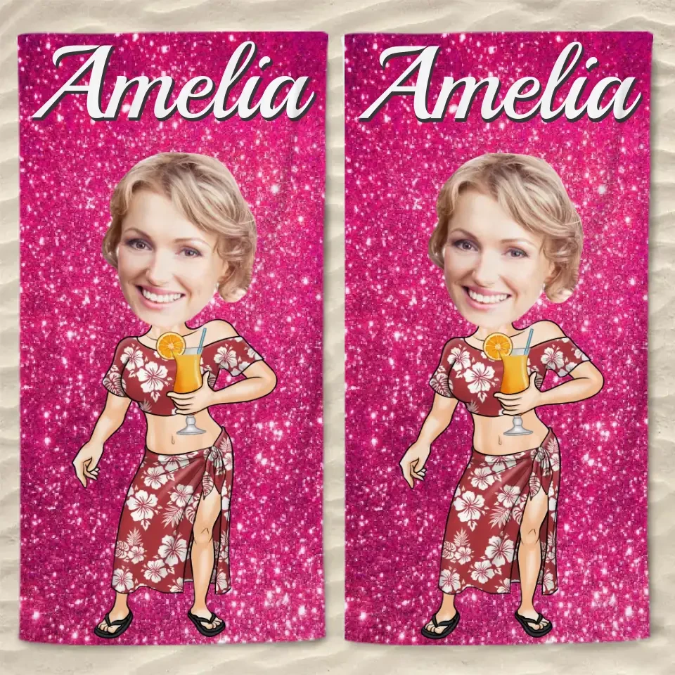 Custom Photo Running Towards The Beach And The Sun - Family Personalized Custom Beach Towel - Summer Vacation Gift, Birthday Pool Party Gift For Family Members 5 Custom Photo Running Towards The Beach And The Sun - Family Personalized Custom Beach Towel - Summer Vacation Gift, Birthday Pool Party Gift For Family Members - Image 5