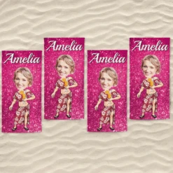 Custom Photo Running Towards The Beach And The Sun - Family Personalized Custom Beach Towel - Summer Vacation Gift, Birthday Pool Party Gift For Family Members 15 Custom Photo Running Towards The Beach And The Sun - Family Personalized Custom Beach Towel - Summer Vacation Gift, Birthday Pool Party Gift For Family Members -Pawfect House Store 667537e863d86