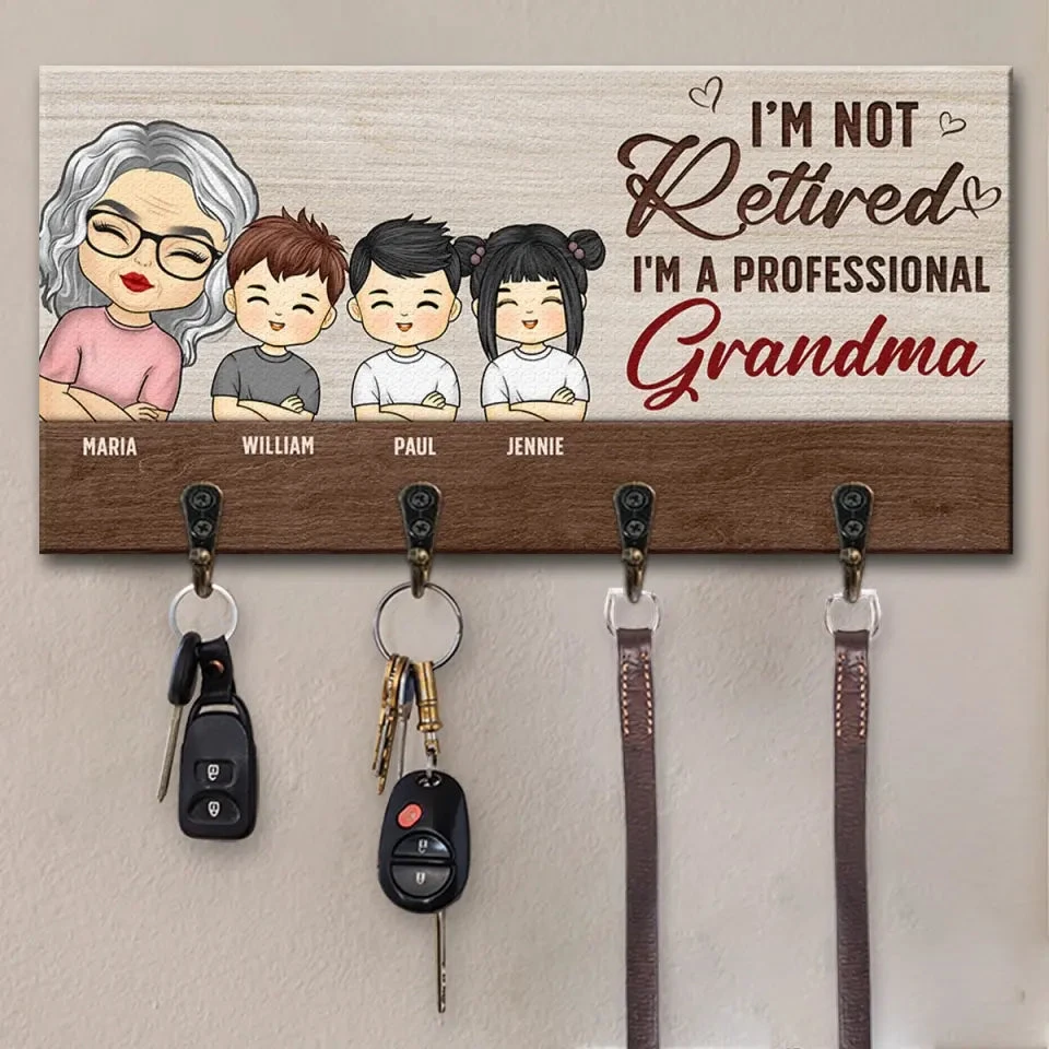 I'm A Professional Grandma - Family Personalized Custom Home Decor Key Hanger, Key Holder - House Warming Gift For Grandma 1 I'm A Professional Grandma - Family Personalized Custom Home Decor Key Hanger, Key Holder - House Warming Gift For Grandma