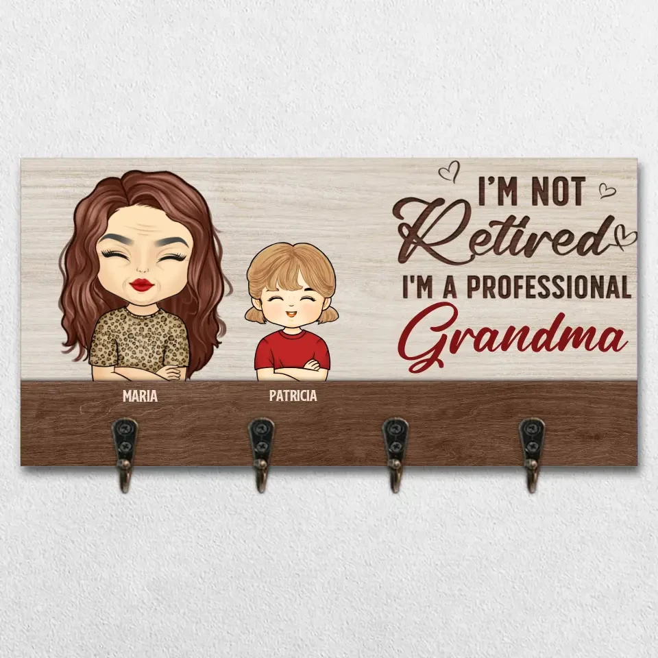 I'm A Professional Grandma - Family Personalized Custom Home Decor Key Hanger, Key Holder - House Warming Gift For Grandma 2 I'm A Professional Grandma - Family Personalized Custom Home Decor Key Hanger, Key Holder - House Warming Gift For Grandma - Image 2