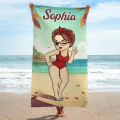 Vacay Mode On - Bestie Personalized Custom Beach Towel - Summer Vacation Gift, Birthday Pool Party Gift For Best Friends, BFF, Sisters -Pawfect House Store 6678d7fc414d3