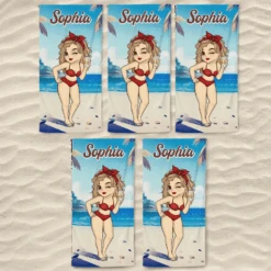 Vacay Mode On - Bestie Personalized Custom Beach Towel - Summer Vacation Gift, Birthday Pool Party Gift For Best Friends, BFF, Sisters -Pawfect House Store 6678de6606ffc