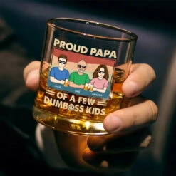 Proud Papa Of A Few Kids - Family Personalized Custom Whiskey Glass - Gift For Dad, Grandpa 7 Proud Papa Of A Few Kids - Family Personalized Custom Whiskey Glass - Gift For Dad, Grandpa -Pawfect House Store 66790c38c4a65