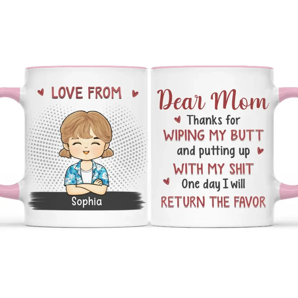 One Day We Will Return The Favor - Family Personalized Custom Accent Mug - Gift For Family Members 2 One Day We Will Return The Favor - Family Personalized Custom Accent Mug - Gift For Family Members - Image 2