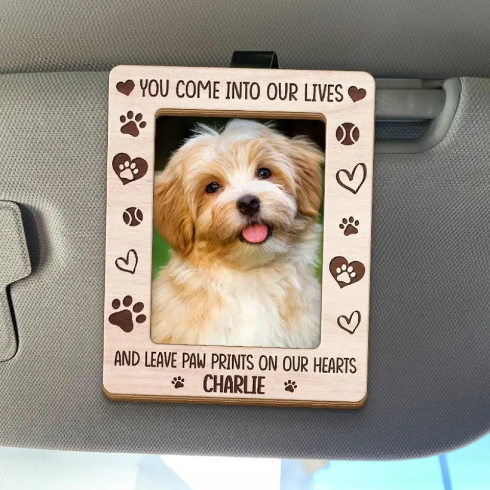 Custom Photo Your Paw Prints Will Always Be In My Heart - Memorial Personalized Custom Car Visor Clip - Sympathy Gift For Pet Owners, Pet Lovers 1 Custom Photo Your Paw Prints Will Always Be In My Heart - Memorial Personalized Custom Car Visor Clip - Sympathy Gift For Pet Owners, Pet Lovers