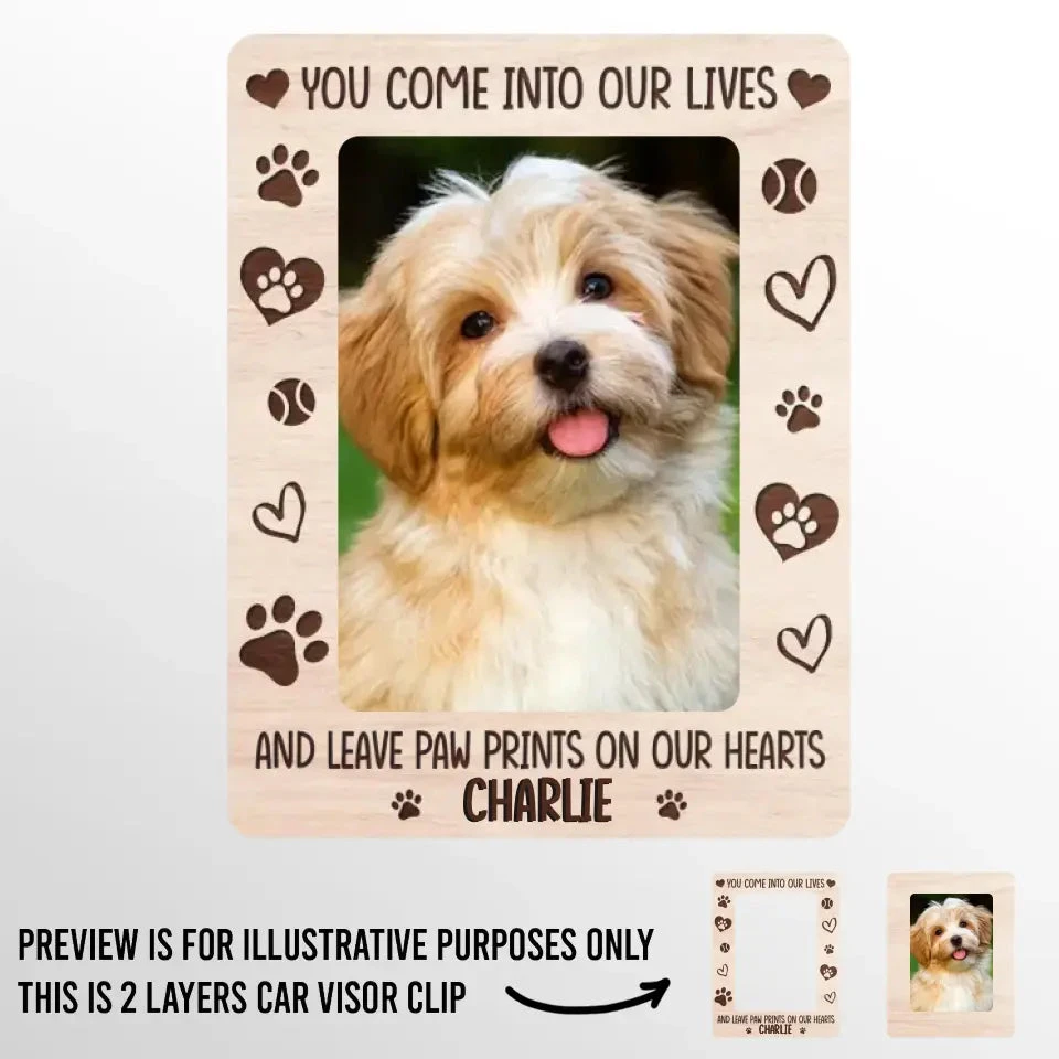 Custom Photo Your Paw Prints Will Always Be In My Heart - Memorial Personalized Custom Car Visor Clip - Sympathy Gift For Pet Owners, Pet Lovers 2 Custom Photo Your Paw Prints Will Always Be In My Heart - Memorial Personalized Custom Car Visor Clip - Sympathy Gift For Pet Owners, Pet Lovers - Image 2