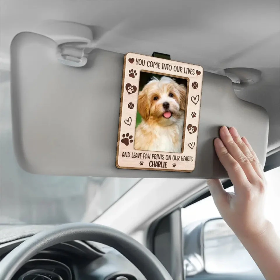 Custom Photo Your Paw Prints Will Always Be In My Heart - Memorial Personalized Custom Car Visor Clip - Sympathy Gift For Pet Owners, Pet Lovers 4 Custom Photo Your Paw Prints Will Always Be In My Heart - Memorial Personalized Custom Car Visor Clip - Sympathy Gift For Pet Owners, Pet Lovers - Image 4