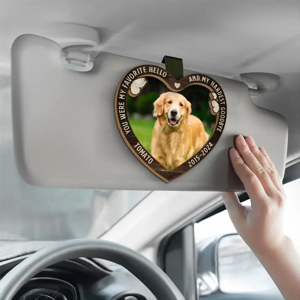 Custom Photo You Were My Hardest Goodbye - Memorial Personalized Custom Car Visor Clip - Sympathy Gift For Pet Owners, Pet Lovers 4 Custom Photo You Were My Hardest Goodbye - Memorial Personalized Custom Car Visor Clip - Sympathy Gift For Pet Owners, Pet Lovers - Image 4