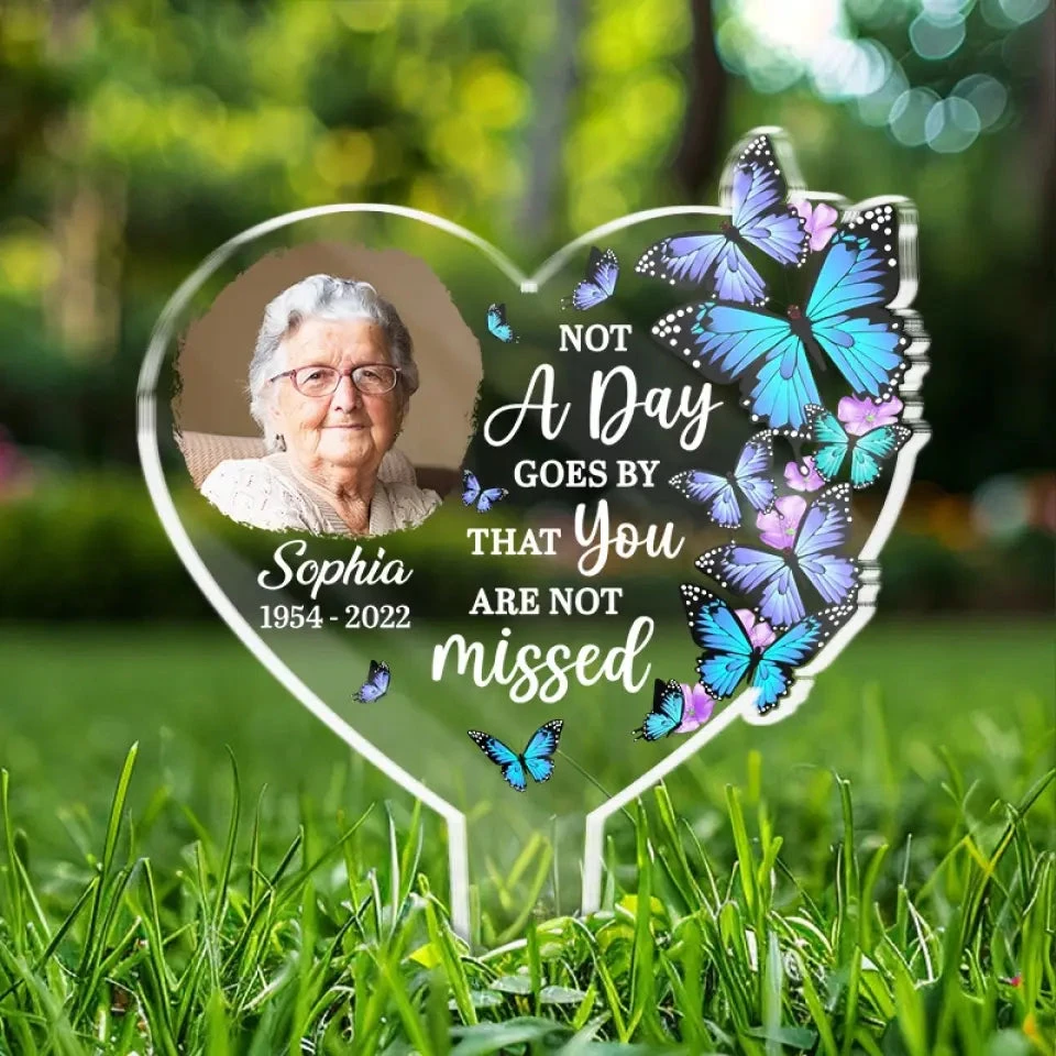 Custom Photo A Beautiful Soul - Memorial Personalized Custom Stain Glass Style Acrylic Garden Stake - Sympathy Gift For Family Members 4 Custom Photo A Beautiful Soul - Memorial Personalized Custom Stain Glass Style Acrylic Garden Stake - Sympathy Gift For Family Members - Image 4
