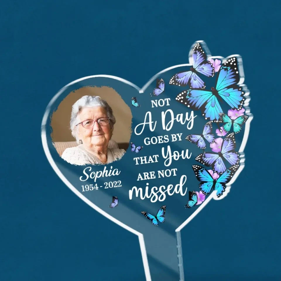Custom Photo A Beautiful Soul - Memorial Personalized Custom Stain Glass Style Acrylic Garden Stake - Sympathy Gift For Family Members 5 Custom Photo A Beautiful Soul - Memorial Personalized Custom Stain Glass Style Acrylic Garden Stake - Sympathy Gift For Family Members - Image 5
