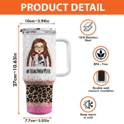 Teaching Is The Greatest Act Of Optimism - Teacher Personalized Custom 40 Oz Stainless Steel Tumbler With Handle - Gift For Teacher -Pawfect House Store 667b562fe53dc