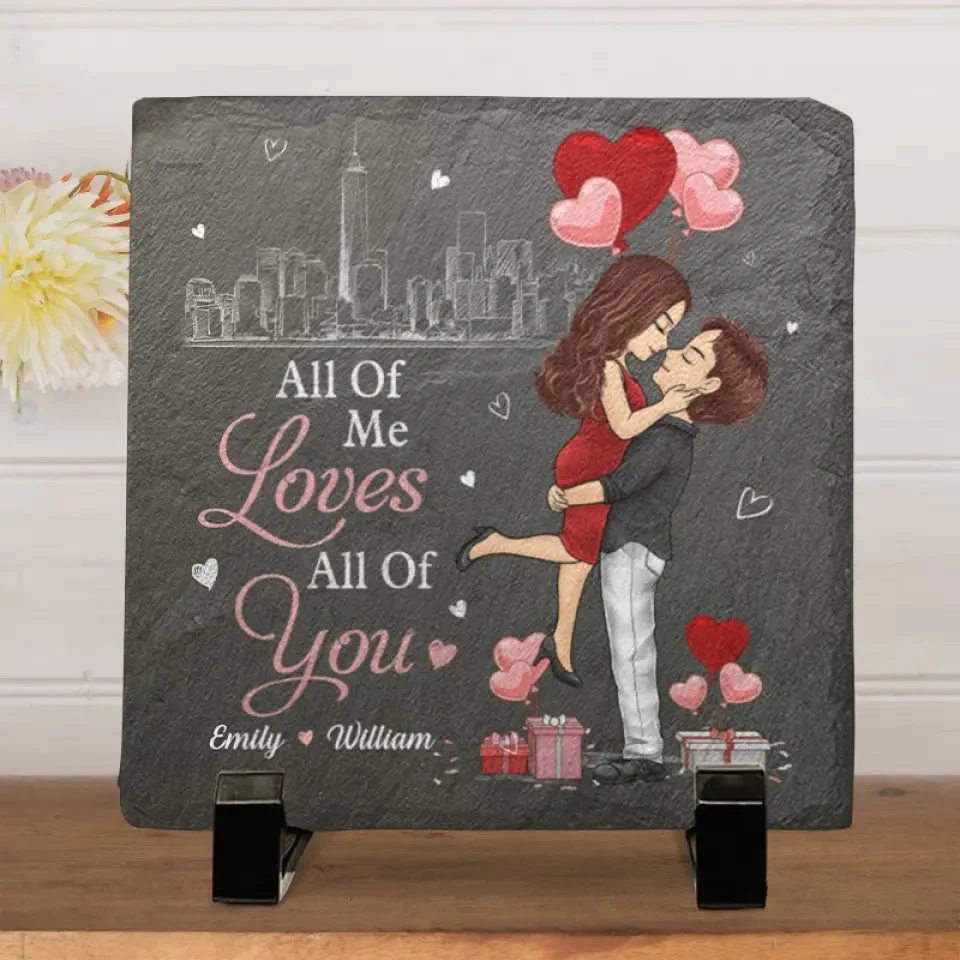 My Favorite Love Story Is Ours - Couple Personalized Custom Square Shaped Stone With Stand - Gift For Husband Wife, Anniversary 1 My Favorite Love Story Is Ours - Couple Personalized Custom Square Shaped Stone With Stand - Gift For Husband Wife, Anniversary