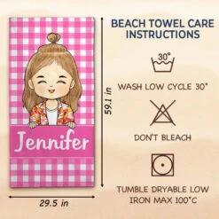 Summer Is The Time For Family - Family Personalized Custom Beach Towel - Summer Vacation Gift, Birthday Pool Party Gift For Family Members -Pawfect House Store 667b9de0178df