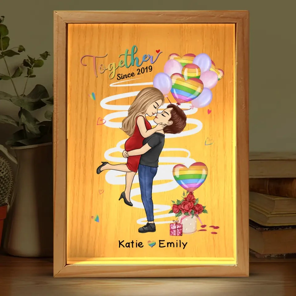 I Need You Like A Heart Needs A Beat - Couple Personalized Custom Frame Light Box - Gift For Husband Wife, Anniversary, LGBTQ+ 2 I Need You Like A Heart Needs A Beat - Couple Personalized Custom Frame Light Box - Gift For Husband Wife, Anniversary, LGBTQ+ - Image 2