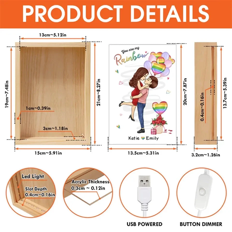 I Need You Like A Heart Needs A Beat - Couple Personalized Custom Frame Light Box - Gift For Husband Wife, Anniversary, LGBTQ+ 6 I Need You Like A Heart Needs A Beat - Couple Personalized Custom Frame Light Box - Gift For Husband Wife, Anniversary, LGBTQ+ - Image 6