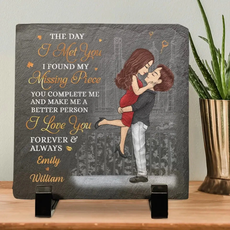 By Your Side Is Where I Want To Be - Couple Personalized Custom Square Shaped Stone With Stand - Gift For Husband Wife, Anniversary 3 By Your Side Is Where I Want To Be - Couple Personalized Custom Square Shaped Stone With Stand - Gift For Husband Wife, Anniversary - Image 3