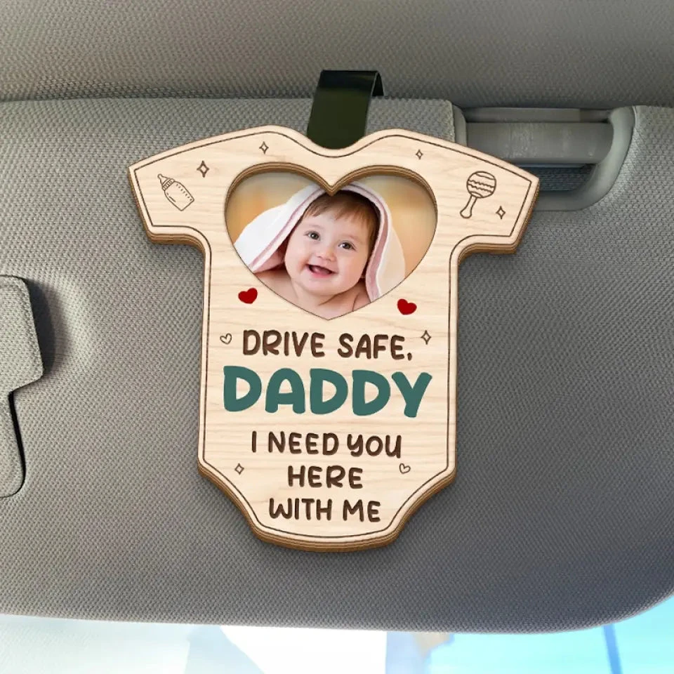 Custom Photo I Need You Here - Family Personalized Custom Car Visor Clip - Gift For Family Members 1 Custom Photo I Need You Here - Family Personalized Custom Car Visor Clip - Gift For Family Members
