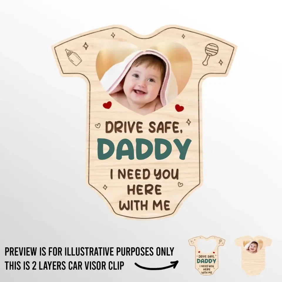 Custom Photo I Need You Here - Family Personalized Custom Car Visor Clip - Gift For Family Members 2 Custom Photo I Need You Here - Family Personalized Custom Car Visor Clip - Gift For Family Members - Image 2