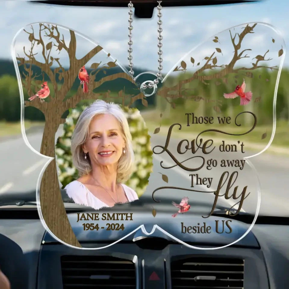 Custom Photo Forever Present In Our Hearts - Memorial Personalized Custom Car Ornament - Acrylic Custom Shaped - Sympathy Gift For Family Members 2 Custom Photo Forever Present In Our Hearts - Memorial Personalized Custom Car Ornament - Acrylic Custom Shaped - Sympathy Gift For Family Members - Image 2