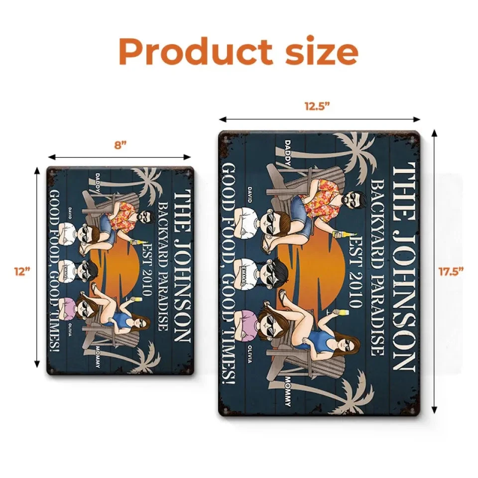 Good Food, Good Times - Family Personalized Custom Home Decor Metal Sign - House Warming Gift For Family Members 5 Good Food, Good Times - Family Personalized Custom Home Decor Metal Sign - House Warming Gift For Family Members - Image 5