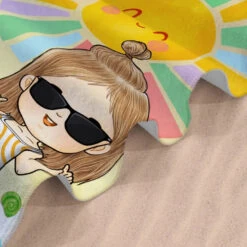 Smell The Sea And Feel The Sky - Family Personalized Custom Beach Towel - Summer Vacation Gift, Birthday Pool Party Gift For Family Members -Pawfect House Store 667ce1b2976b8